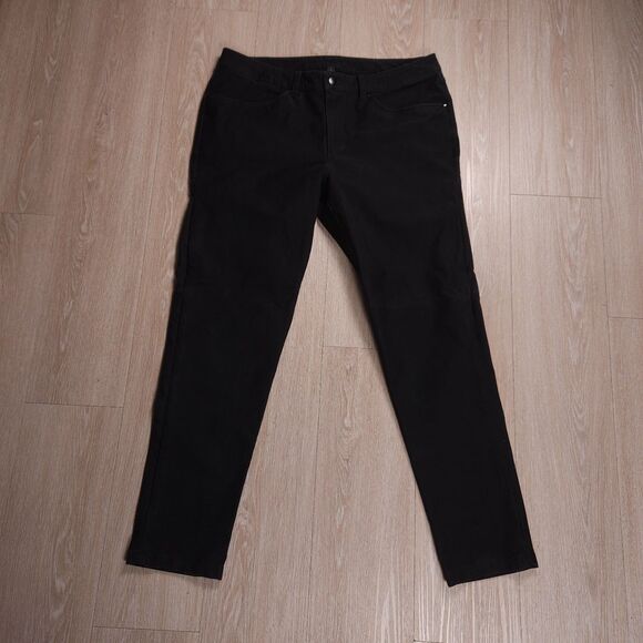 Lululemon ABC Slim Fit Pants Men 35 Black Utilitech 5 Pocket Stretch Travel Golf - Picture 1 of 14